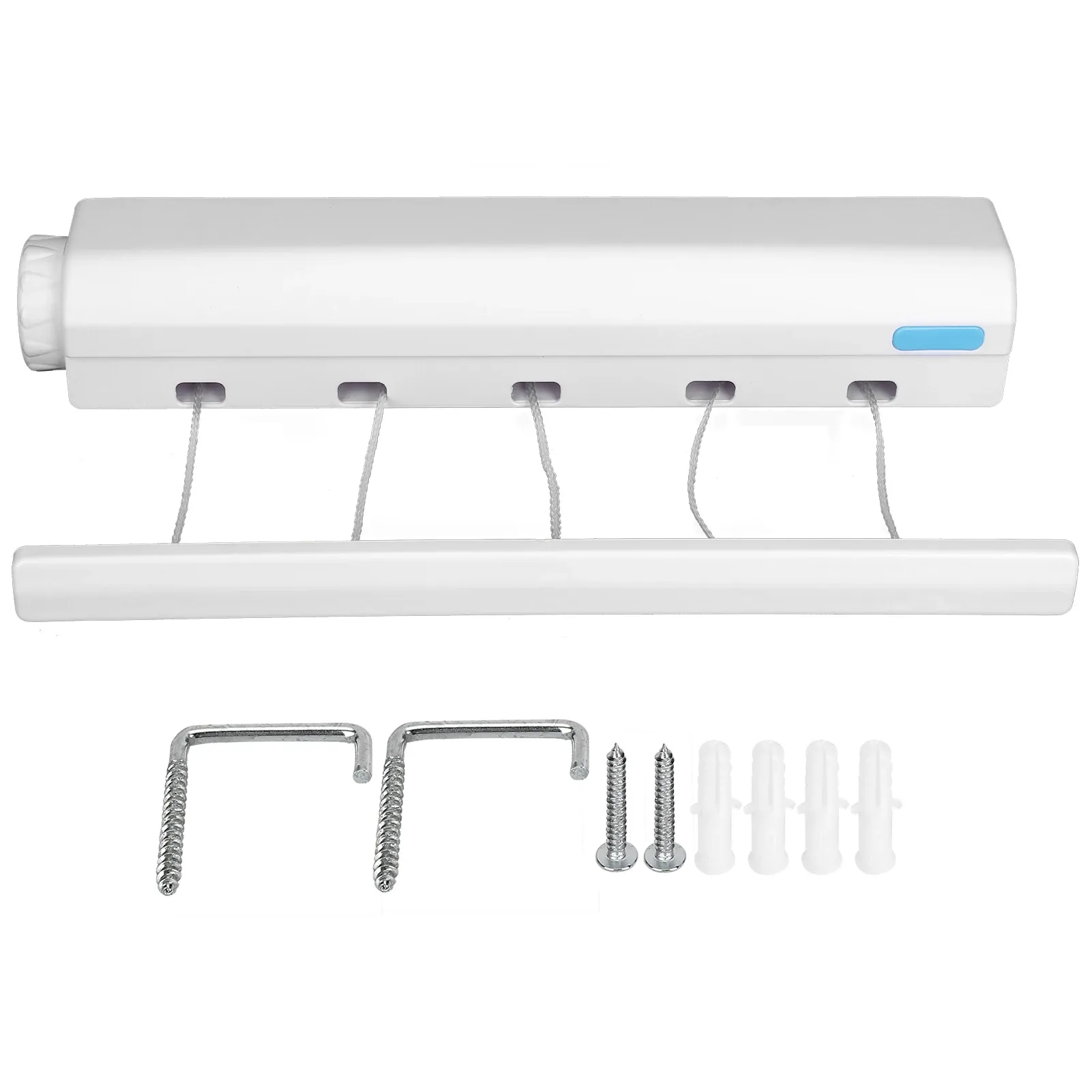 Corde à linge télescopique rétractable, corde de séchage flexible pour vêtements, usage intérieur et extérieur 7