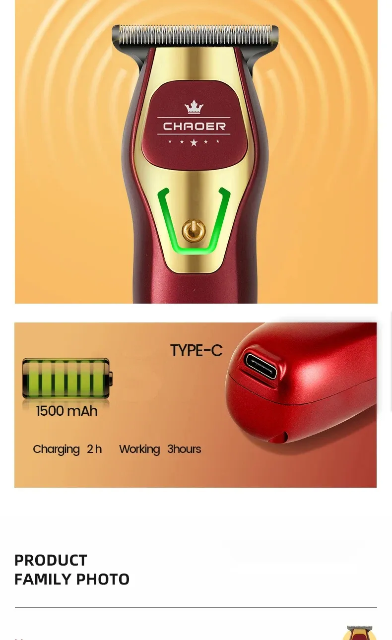 Tondeuse à cheveux, finition et précision