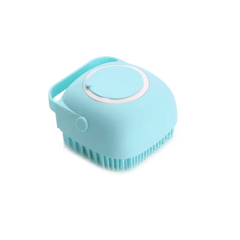 Brosse de bain en silicone souple pour chien et chat, avec peigne et masseur 9