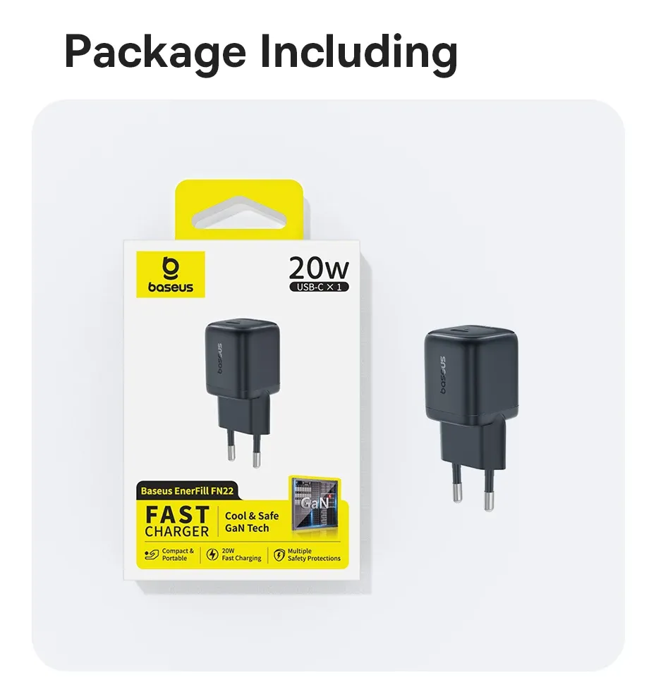 Chargeur Baseus USB-C, connectique
