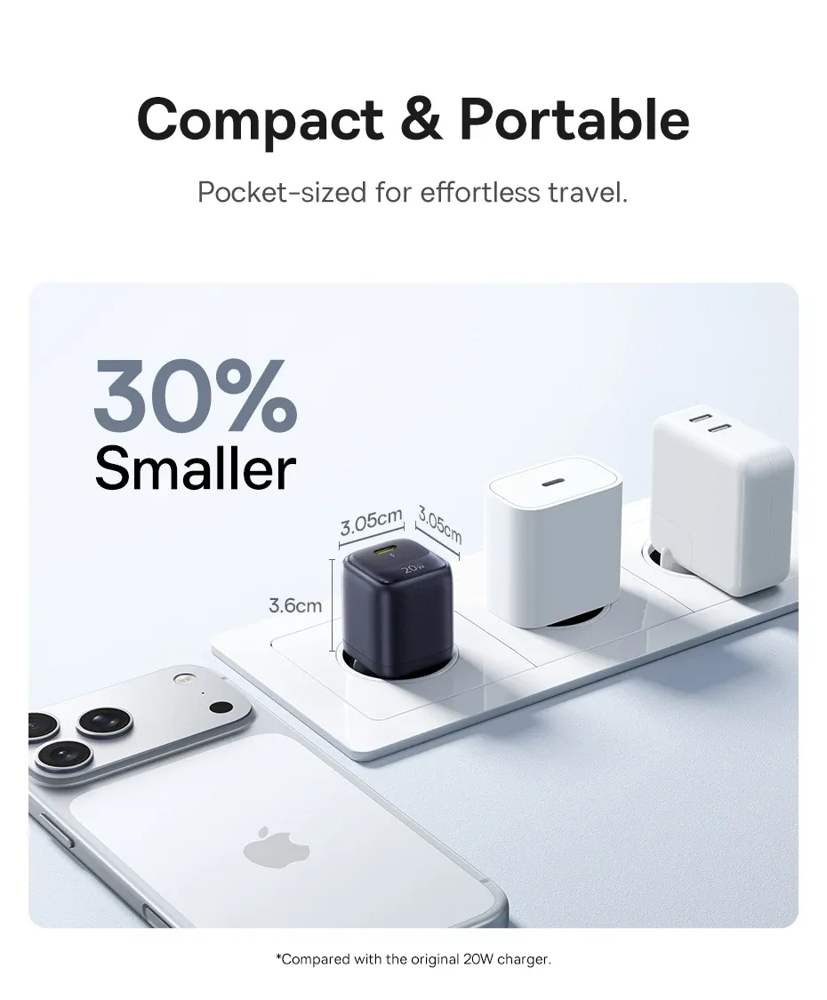 Chargeur Baseus USB-C, finition premium