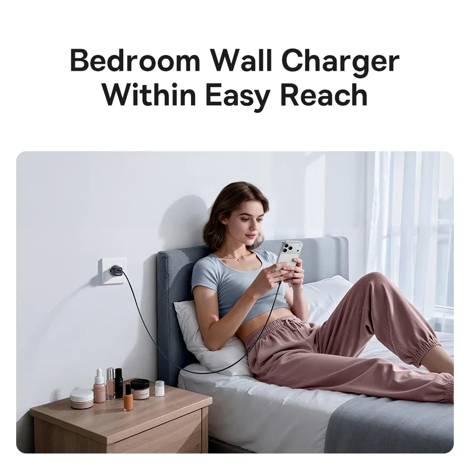 Chargeur Baseus USB-C, en voyage