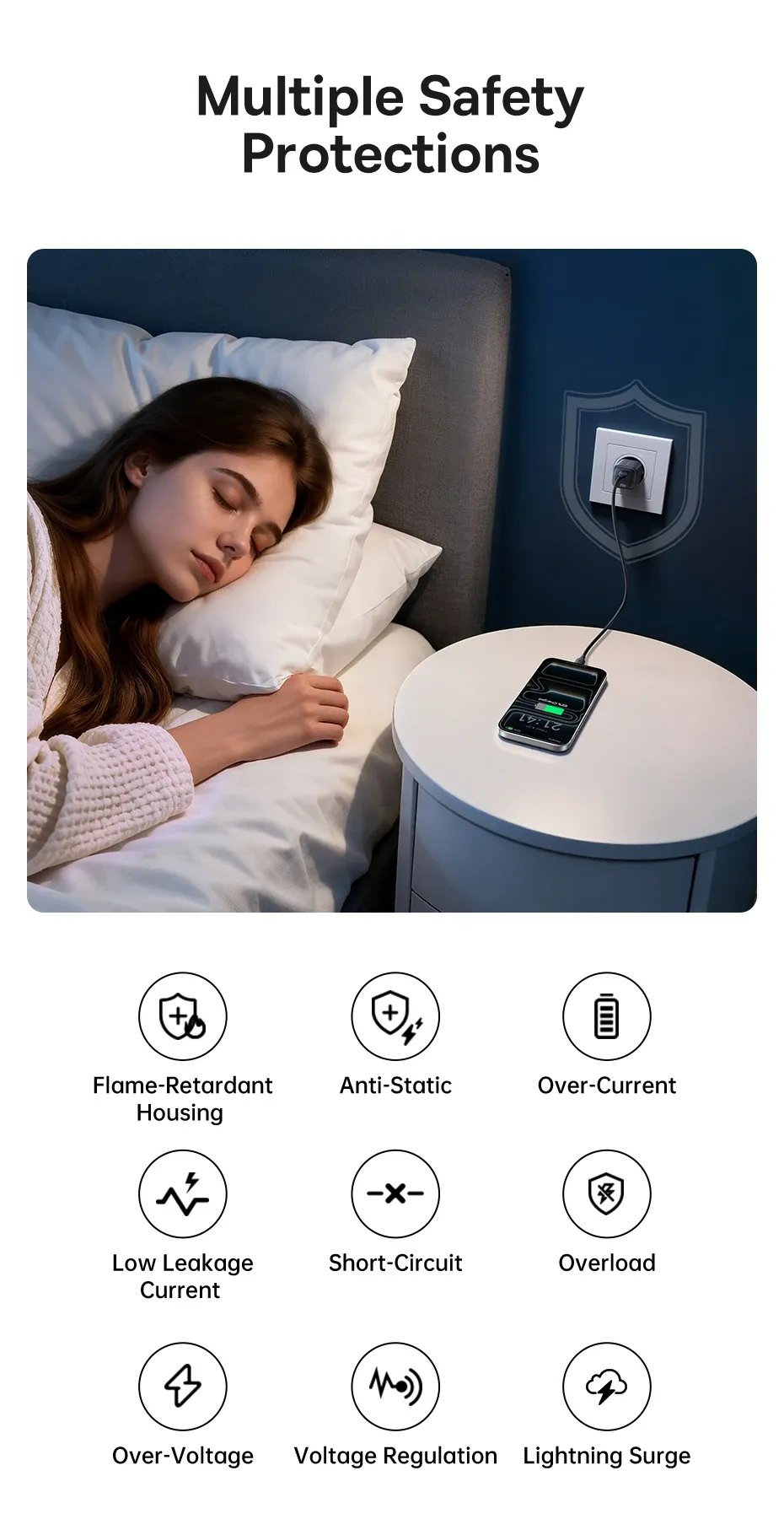 Chargeur Baseus USB-C, vue d'ensemble