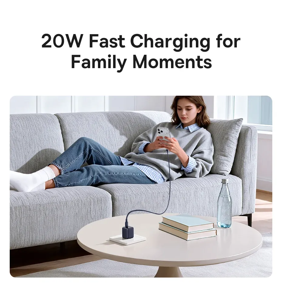 Chargeur Baseus USB-C, détail des finitions