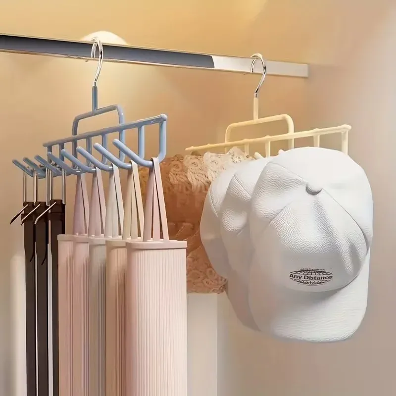 Porte-casquettes mural avec crochets de suspension, capacité 8 casquettes, idéal pour placard de dortoir – 1 pièce 6