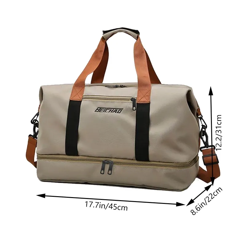Sac de sport de voyage polyvalent, détail des finitions