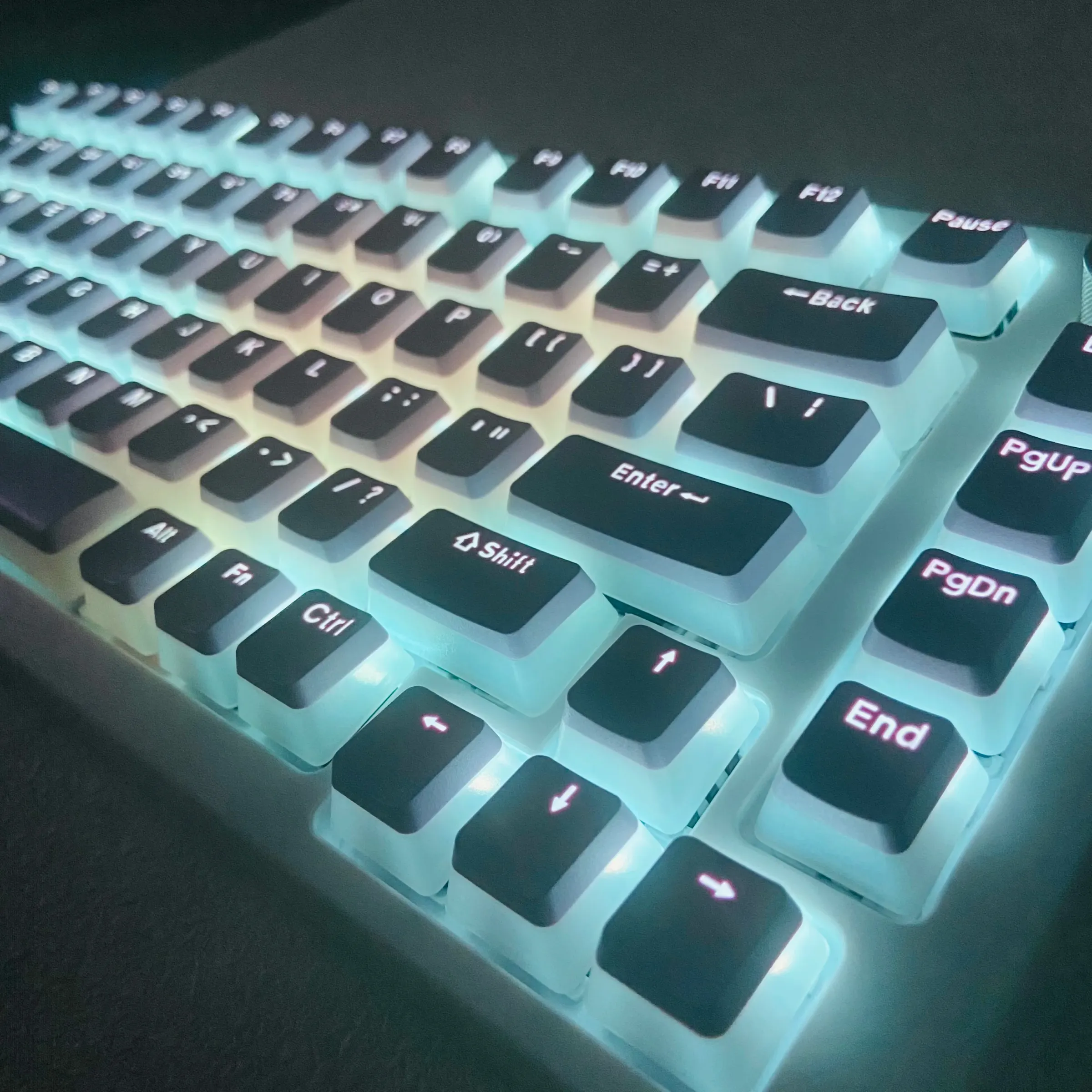 Keycaps Pudding transparents PBT OEM pour clavier de jeu, clavier mécanique personnalisé 68 75 80 95 108 3