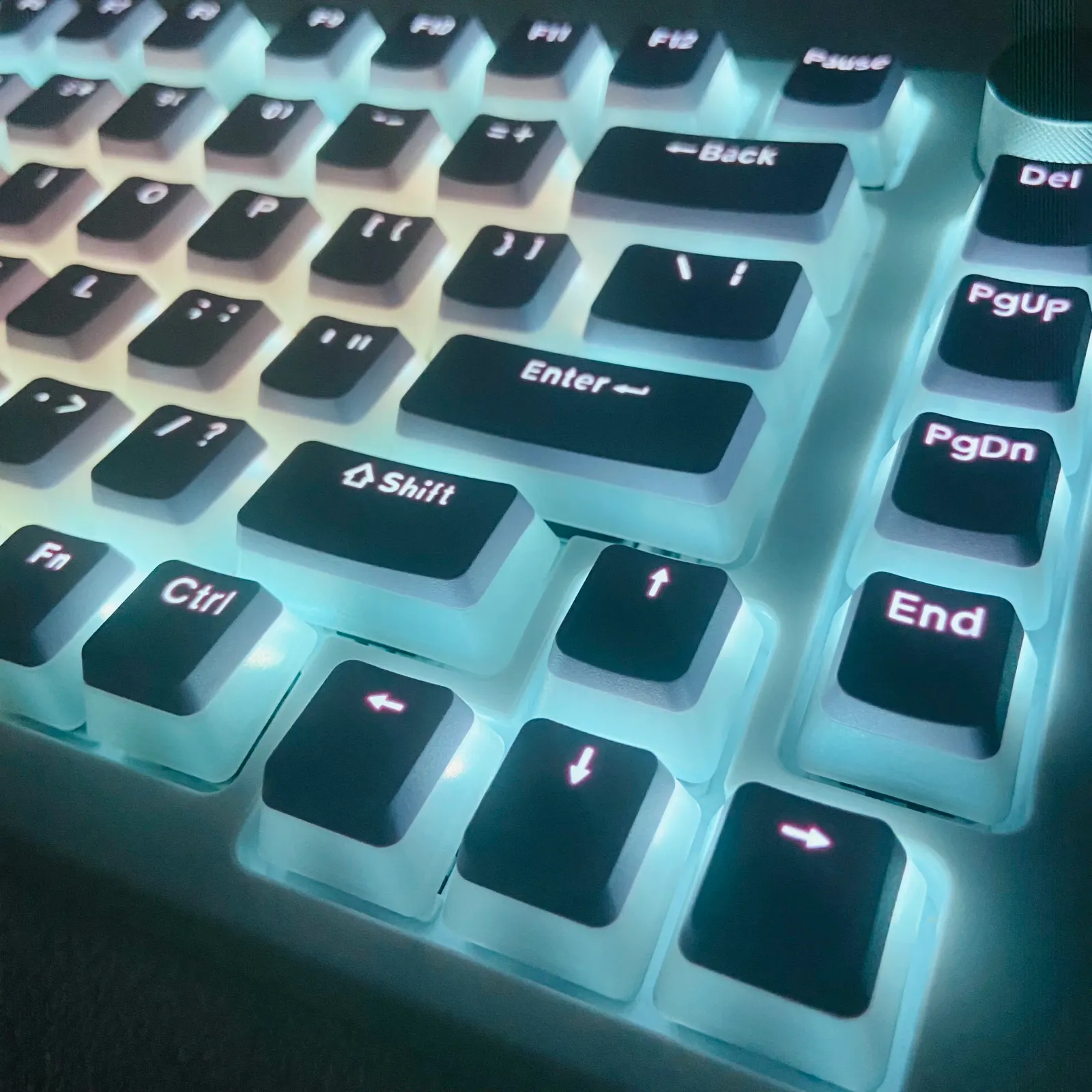 Keycaps Pudding transparents, touche d'accent