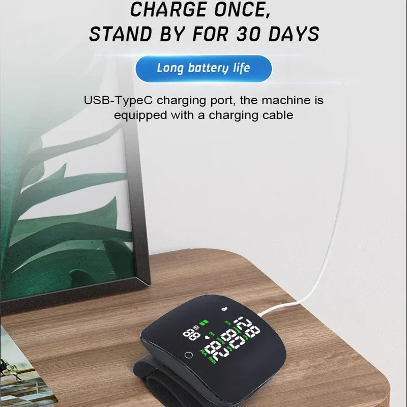 Tensiomètre de poignet rechargeable, vue de profil
