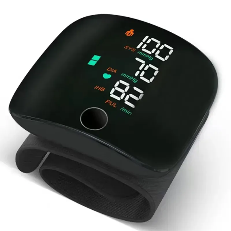 Tensiomètre de poignet numérique rechargeable, moniteur de pression artérielle et de fréquence cardiaque 7