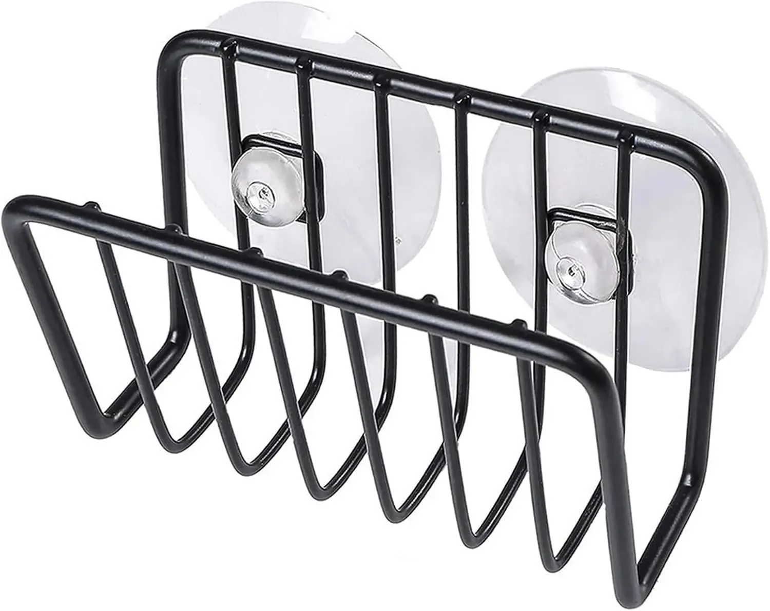 Porte-éponge pour évier de cuisine en acier inoxydable à ventouse, organisateur mural 4