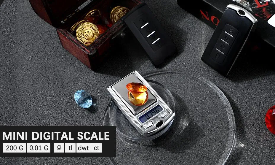 Mini balance de poche numérique en forme de clé de voiture