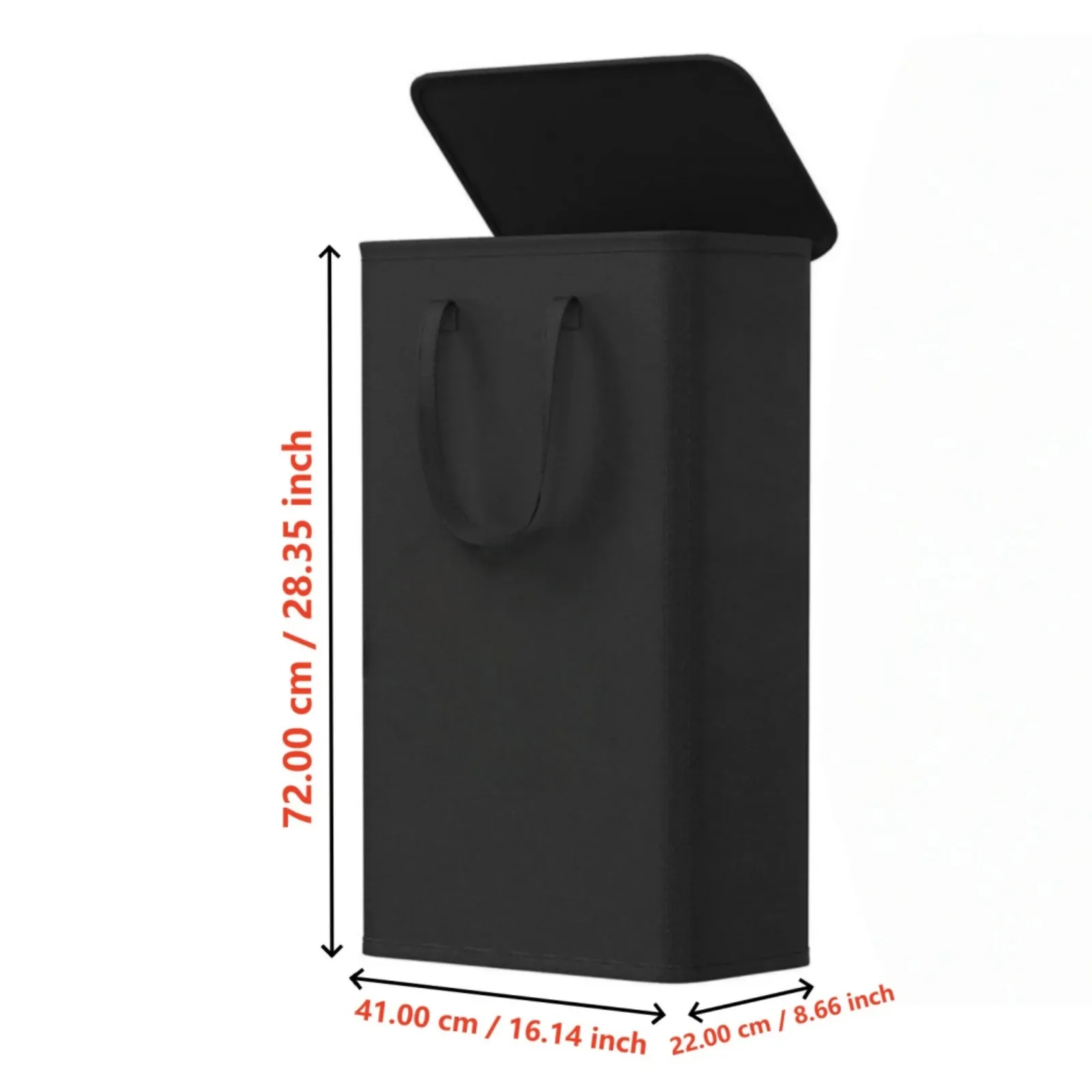 Panier à linge couvert 65 L grande capacité, design compact et portable pour salle de bain 8