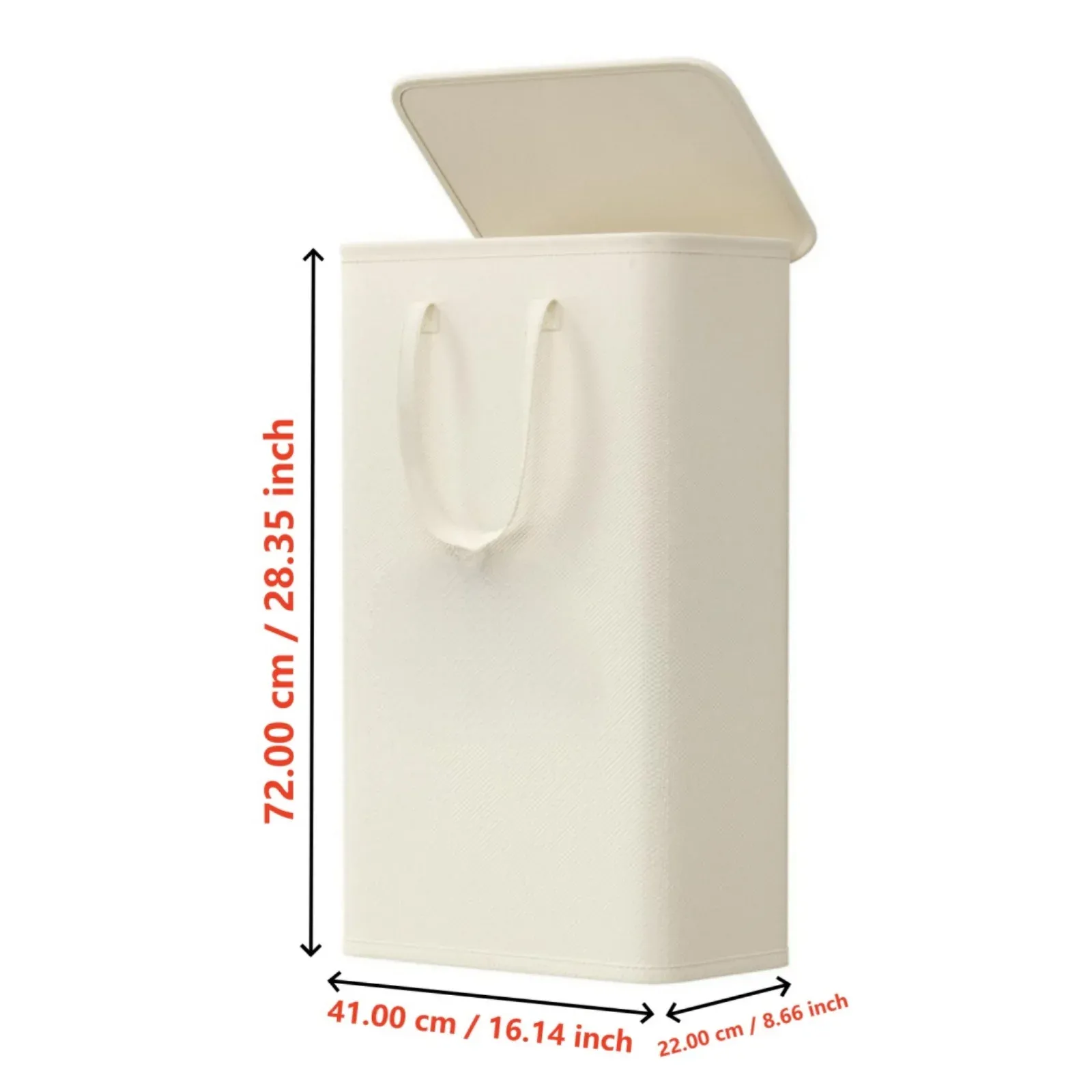 Panier à linge couvert 65 L grande capacité, design compact et portable pour salle de bain 9