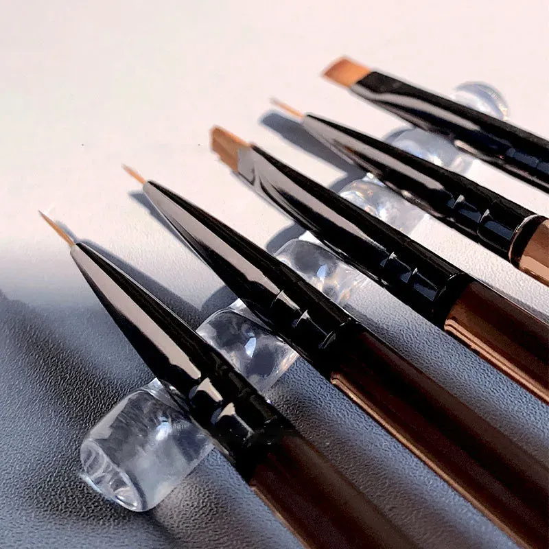 LOOTAAN – Porte-brosses à ongles en acrylique à 5 compartiments, étagère de rangement pour peinture et stylos, présentoir de salon pour outils de manucure 2