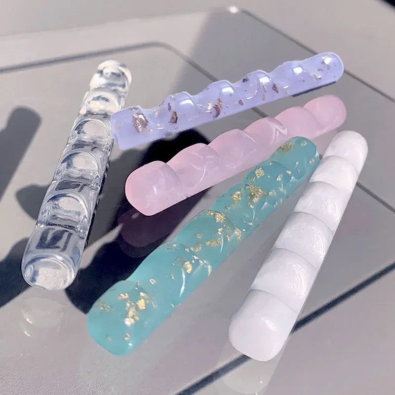 LOOTAAN – Porte-brosses à ongles en acrylique à 5 compartiments, étagère de rangement pour peinture et stylos, présentoir de salon pour outils de manucure 12