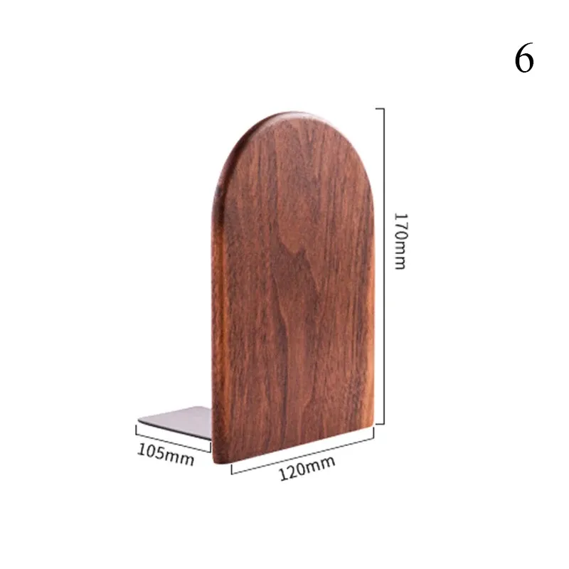 Serre-livres en bois naturel pour bureau et maison 10