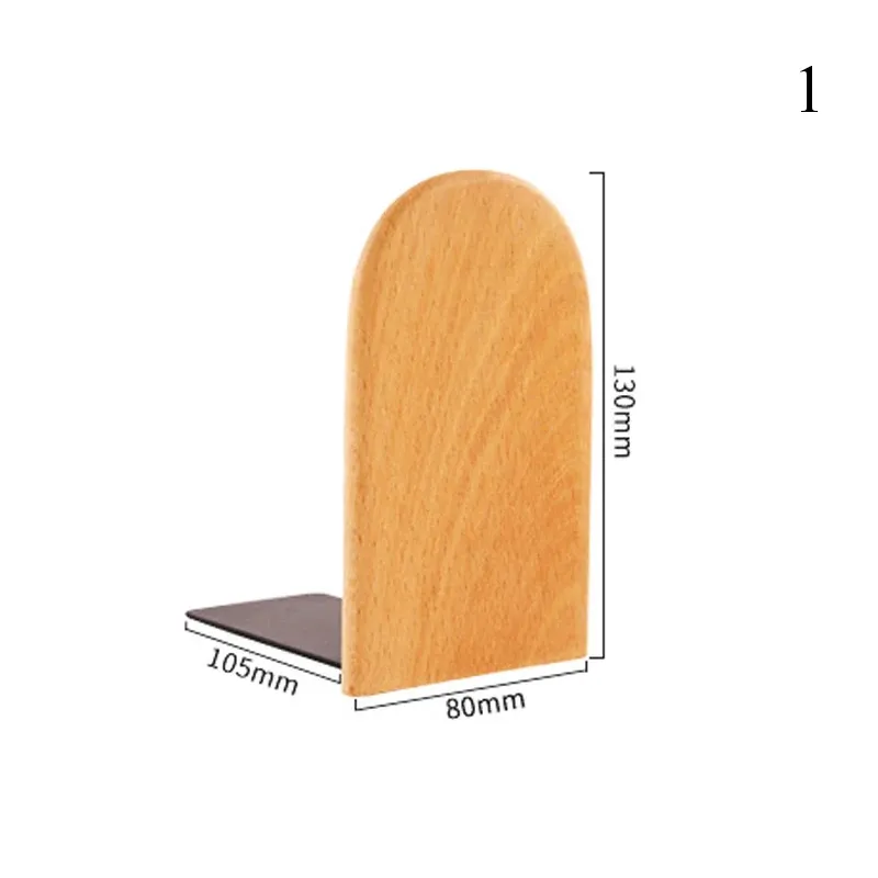 Serre-livres en bois naturel pour bureau et maison 11