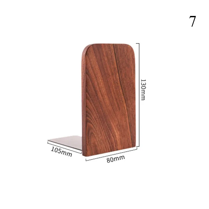 Serre-livres en bois naturel pour bureau et maison 7