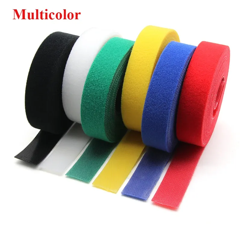 Rouleau d'attaches de câble réutilisables, 5 m, boucles de fixation auto-adhésives, clips de support de câble, organisateur de sangles en nylon pour bricolage 3