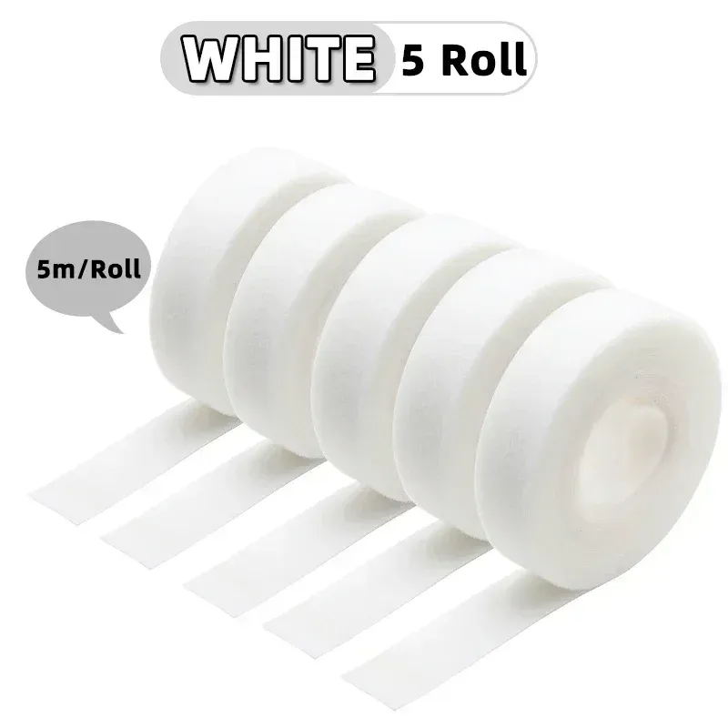 Rouleau d'attaches de câble réutilisables, 5 m, boucles de fixation auto-adhésives, clips de support de câble, organisateur de sangles en nylon pour bricolage 18