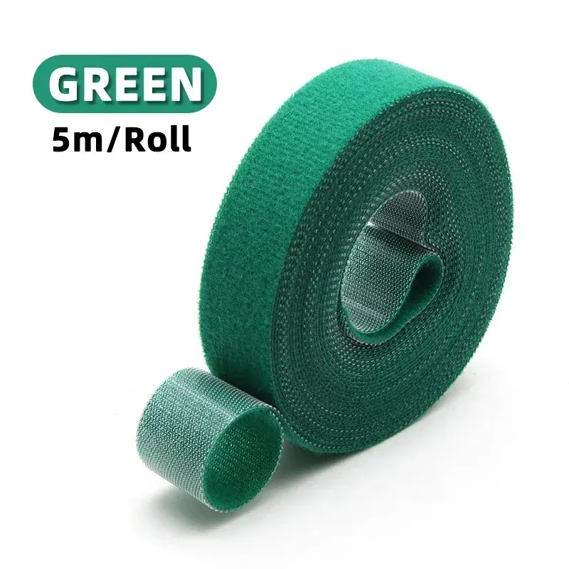 Rouleau d'attaches de câble réutilisables, 5 m, boucles de fixation auto-adhésives, clips de support de câble, organisateur de sangles en nylon pour bricolage 7
