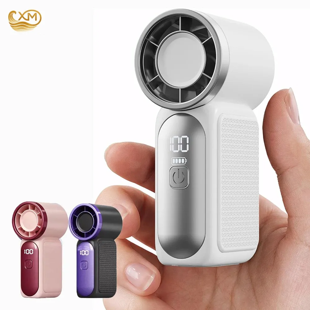 Mini ventilateur portable rechargeable avec écran LED