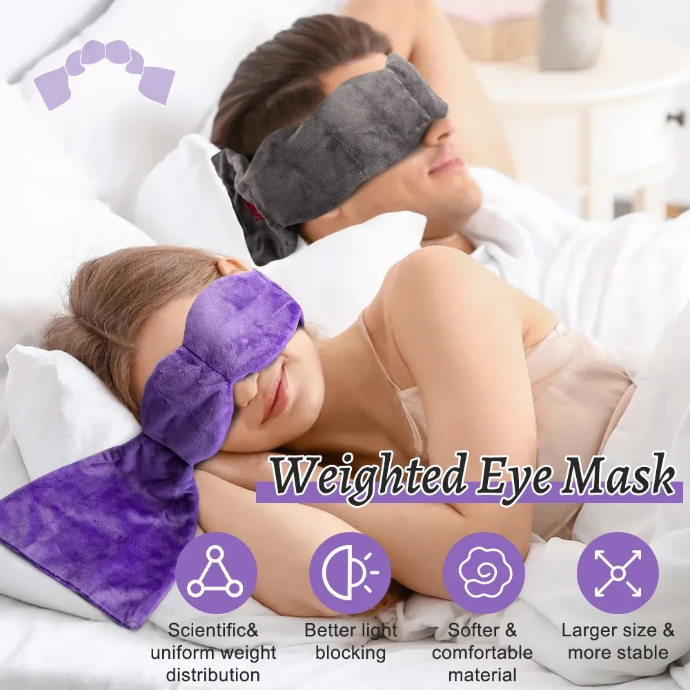 Masque de sommeil lesté, occultant, pour la relaxation et le voyage 2