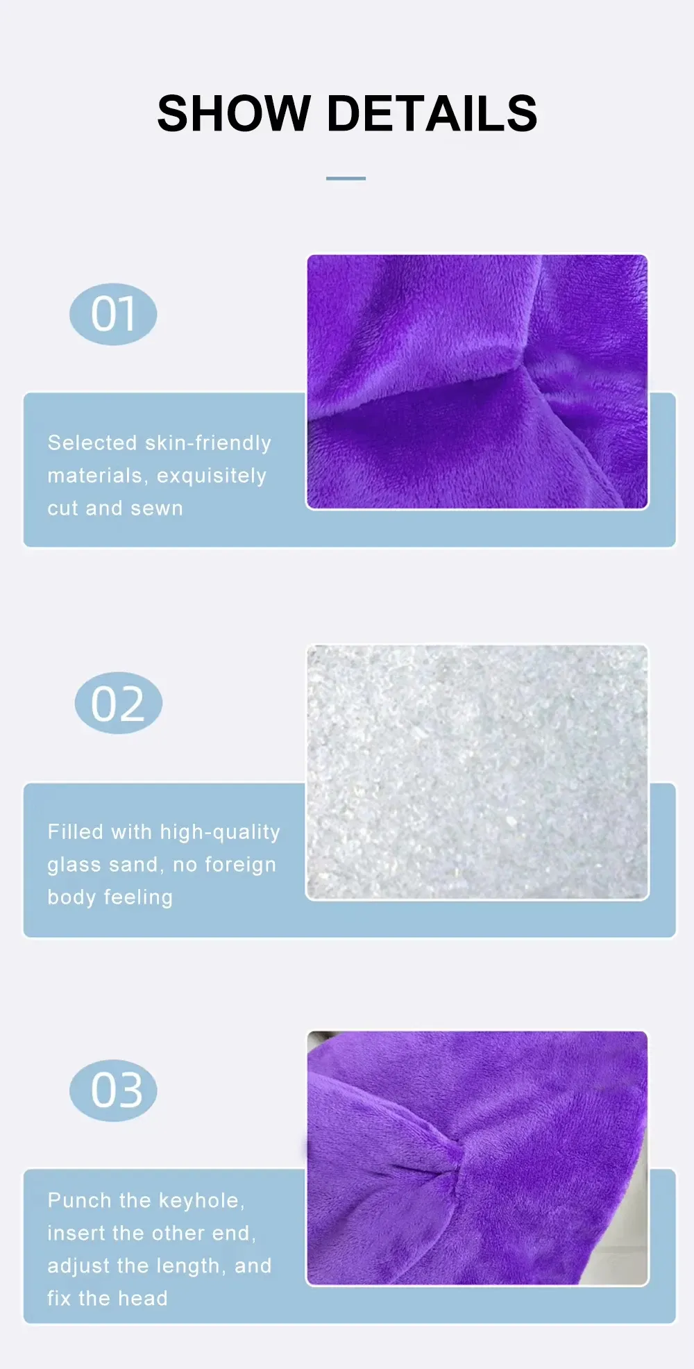 Masque de sommeil lesté, occultant, pour la relaxation et le voyage 3