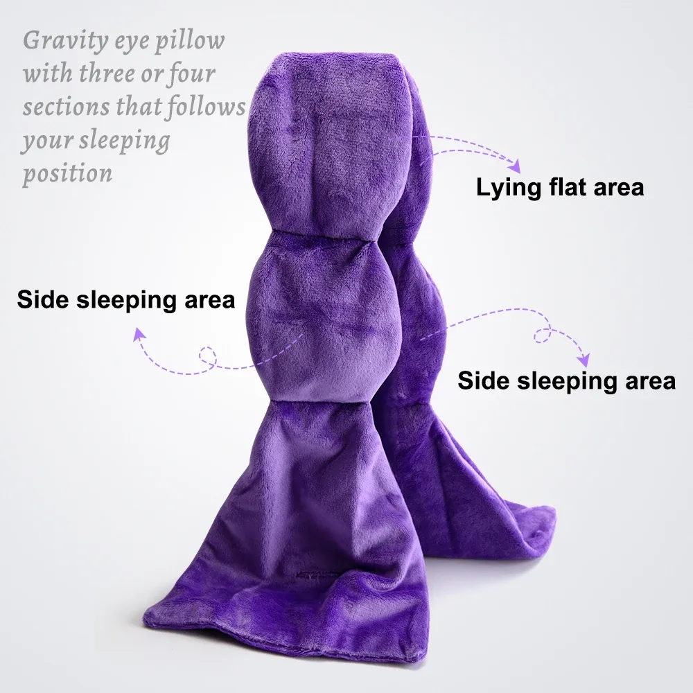 Masque de sommeil lesté en utilisation