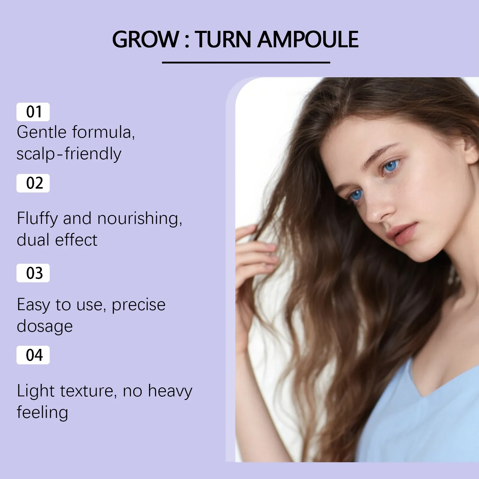 Sérum capillaire pour cheveux volumineux