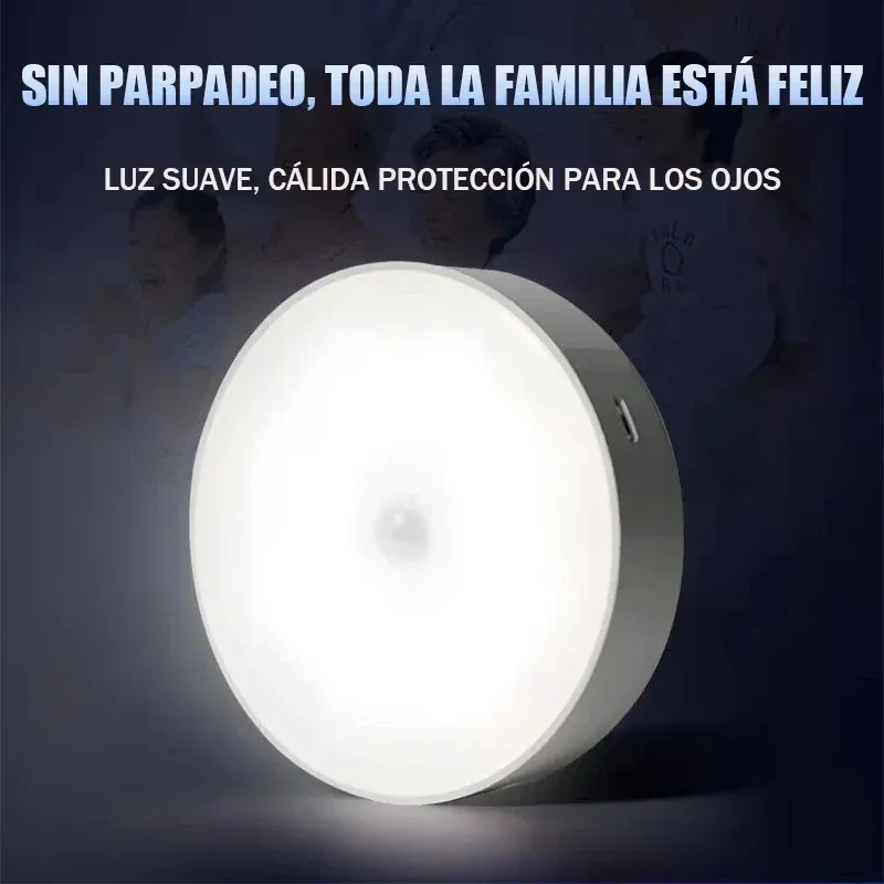 Veilleuse LED intelligente à capteur de mouvement, éclairage automatique d'urgence, rechargeable par USB, fixation magnétique sans fil 6