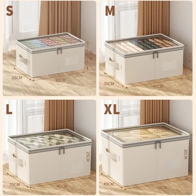 Boîte de rangement avec couvercle, vue de face