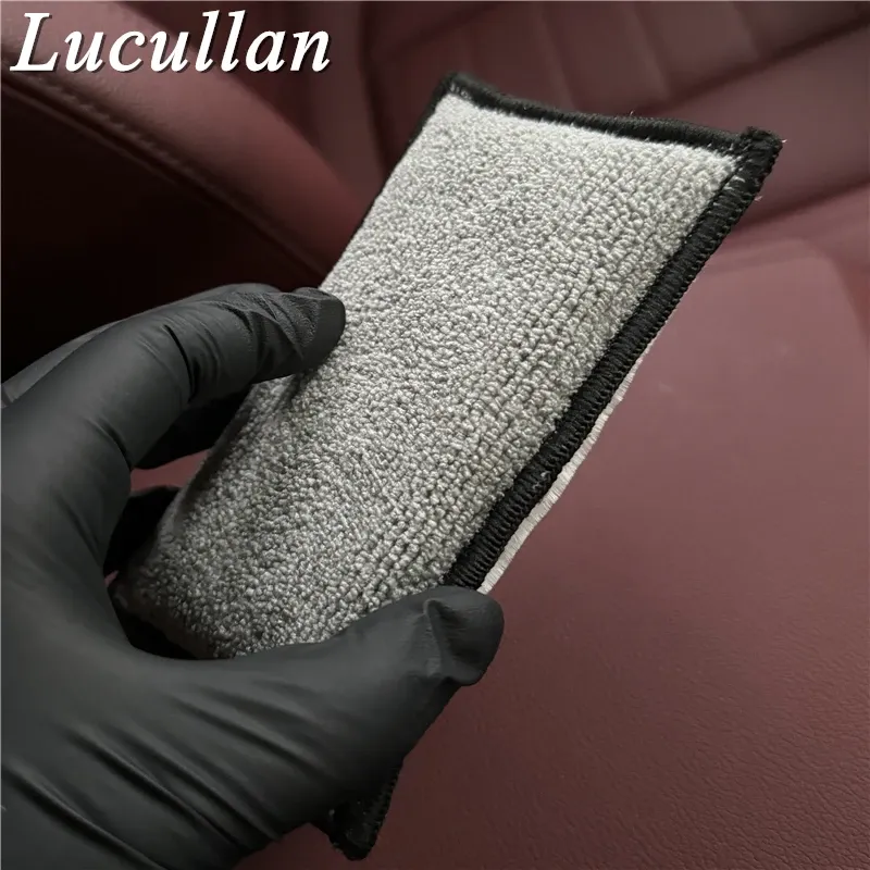 Éponge en microfibre pour l'intérieur Lucullan (5" x 3") – Applicateurs pour le nettoyage du cuir, du plastique, du vinyle et des tissus d'ameublement 2
