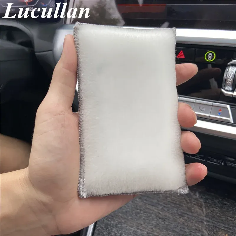 Éponge en microfibre pour l'intérieur Lucullan (5" x 3") – Applicateurs pour le nettoyage du cuir, du plastique, du vinyle et des tissus d'ameublement 5