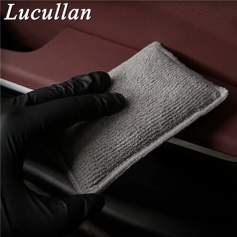 Éponge en microfibre pour l'intérieur Lucullan (5" x 3") – Applicateurs pour le nettoyage du cuir, du plastique, du vinyle et des tissus d'ameublement 4