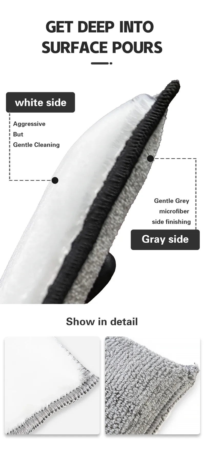 Éponge Lucullan en microfibre, vue détaillée de la texture