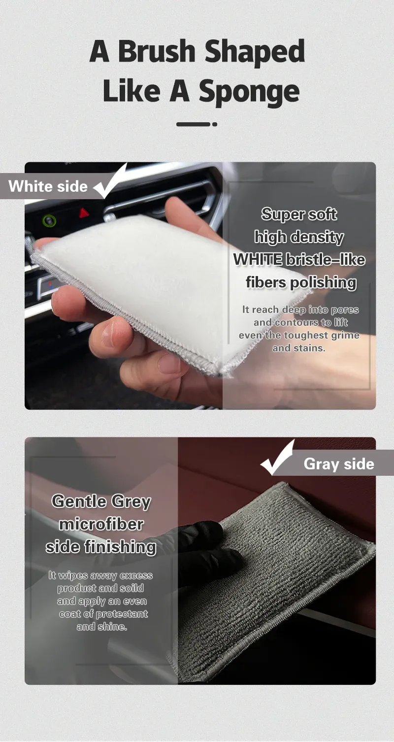 Détail de l'éponge en microfibre Lucullan