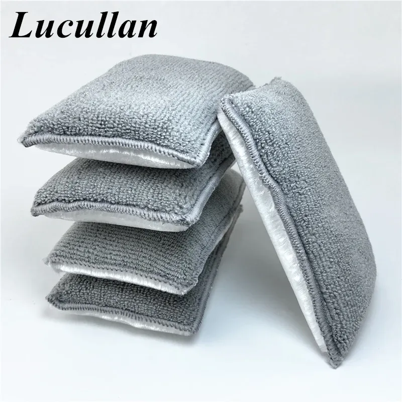 Éponge en microfibre pour l'intérieur Lucullan (5" x 3") – Applicateurs pour le nettoyage du cuir, du plastique, du vinyle et des tissus d'ameublement 10