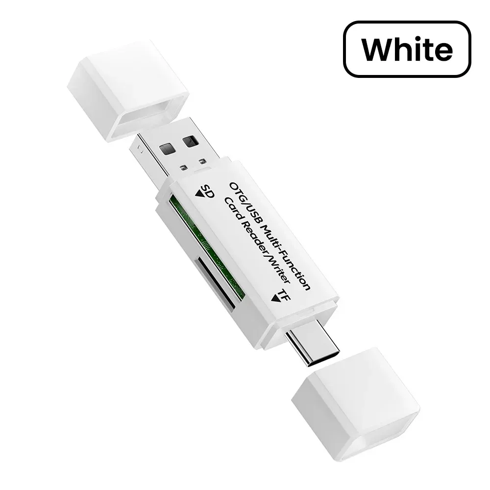 Lecteur de cartes USB-C vers SD/TF, USB 2.0 OTG 2 en 1, adaptateur pour ordinateur portable 7