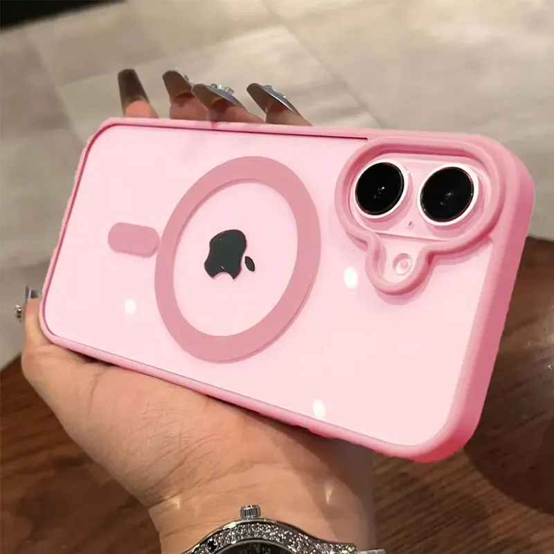 Coque transparente de luxe compatible MagSafe pour iPhone 11 à 17, avec charge sans fil magnétique et protection contre les chocs 4
