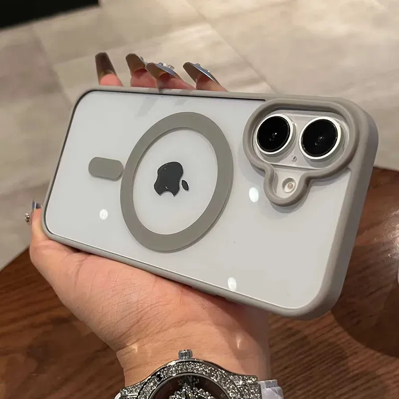 Coque transparente de luxe compatible MagSafe pour iPhone 11 à 17, avec charge sans fil magnétique et protection contre les chocs 5