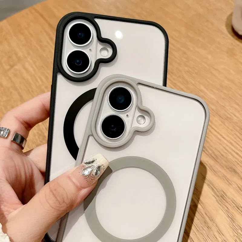 Coque transparente de luxe compatible MagSafe pour iPhone 11 à 17, avec charge sans fil magnétique et protection contre les chocs 6