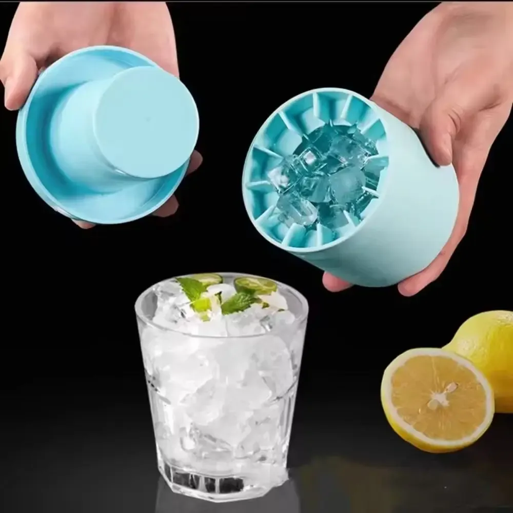 Moule à glaçons en silicone portable et réutilisable à congélation rapide 3