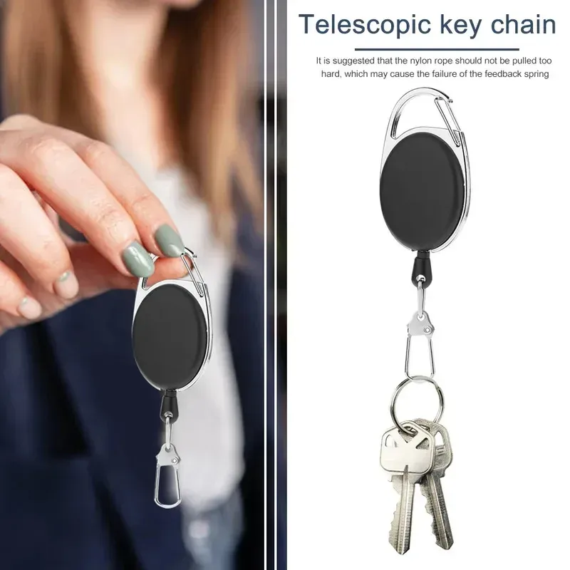 Porte-clés de pêche à la mouche rétractable, disponible en lot de 1, 3, 5 ou 10 pièces 4
