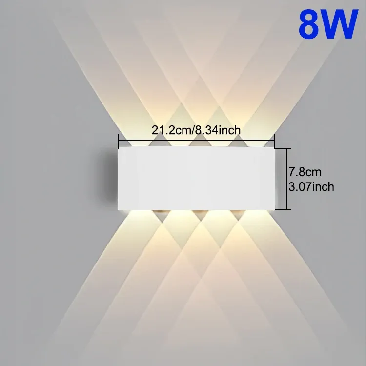 Applique murale LED étanche IP65 pour extérieur, jardin et porche, AC 85-265 V 14