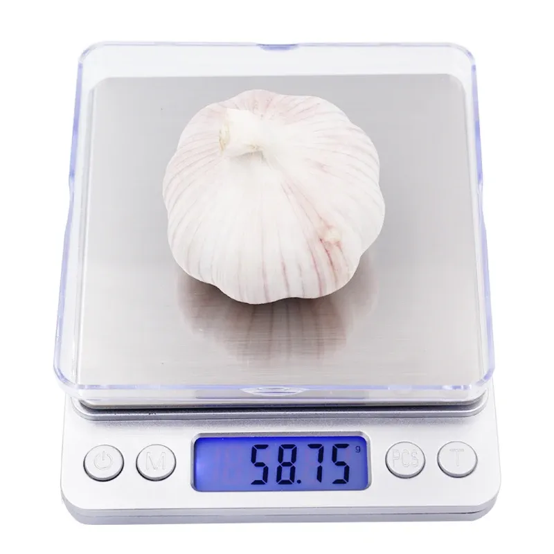 Balance de précision numérique LCD 500 g / 0,01 g pour bijoux, balance électronique de poche portable avec 2 plateaux 5