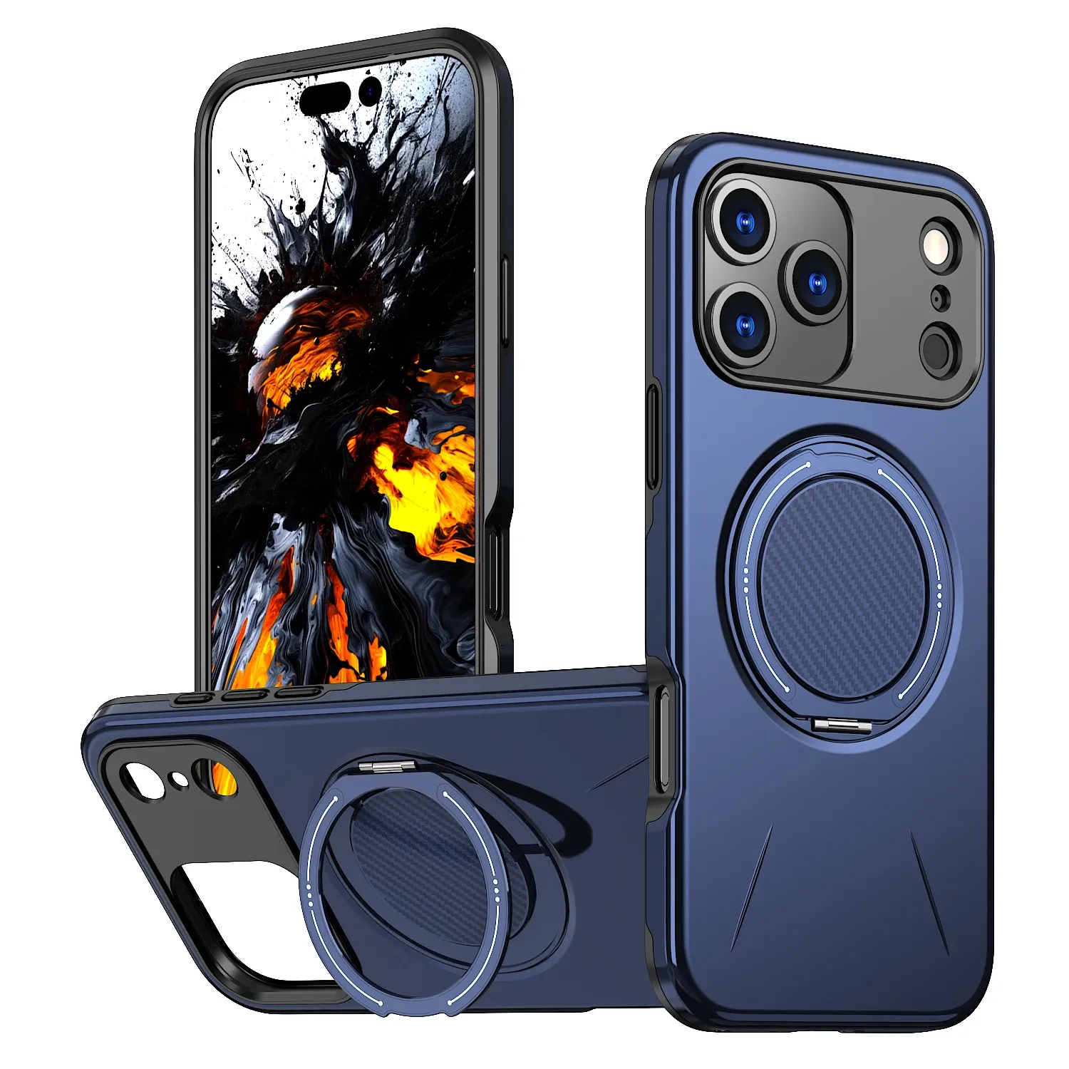 Coque antichoc 360° avec support magnétique pour iPhone 11 à 17, 17 Air et 17 Pro Max, compatible MagSafe 11