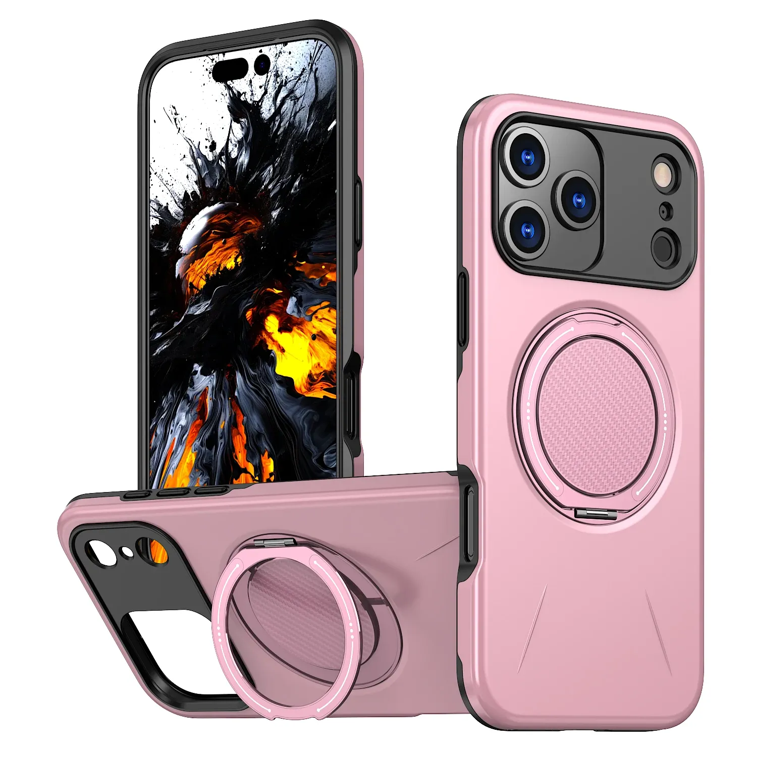 Coque antichoc 360° avec support magnétique pour iPhone 11 à 17, 17 Air et 17 Pro Max, compatible MagSafe 10