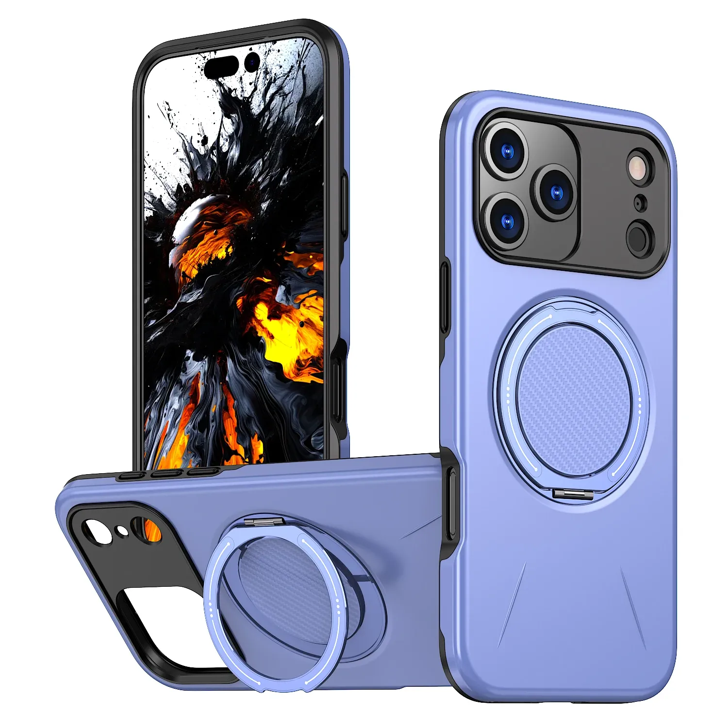 Coque antichoc 360° avec support magnétique pour iPhone 11 à 17, 17 Air et 17 Pro Max, compatible MagSafe 8
